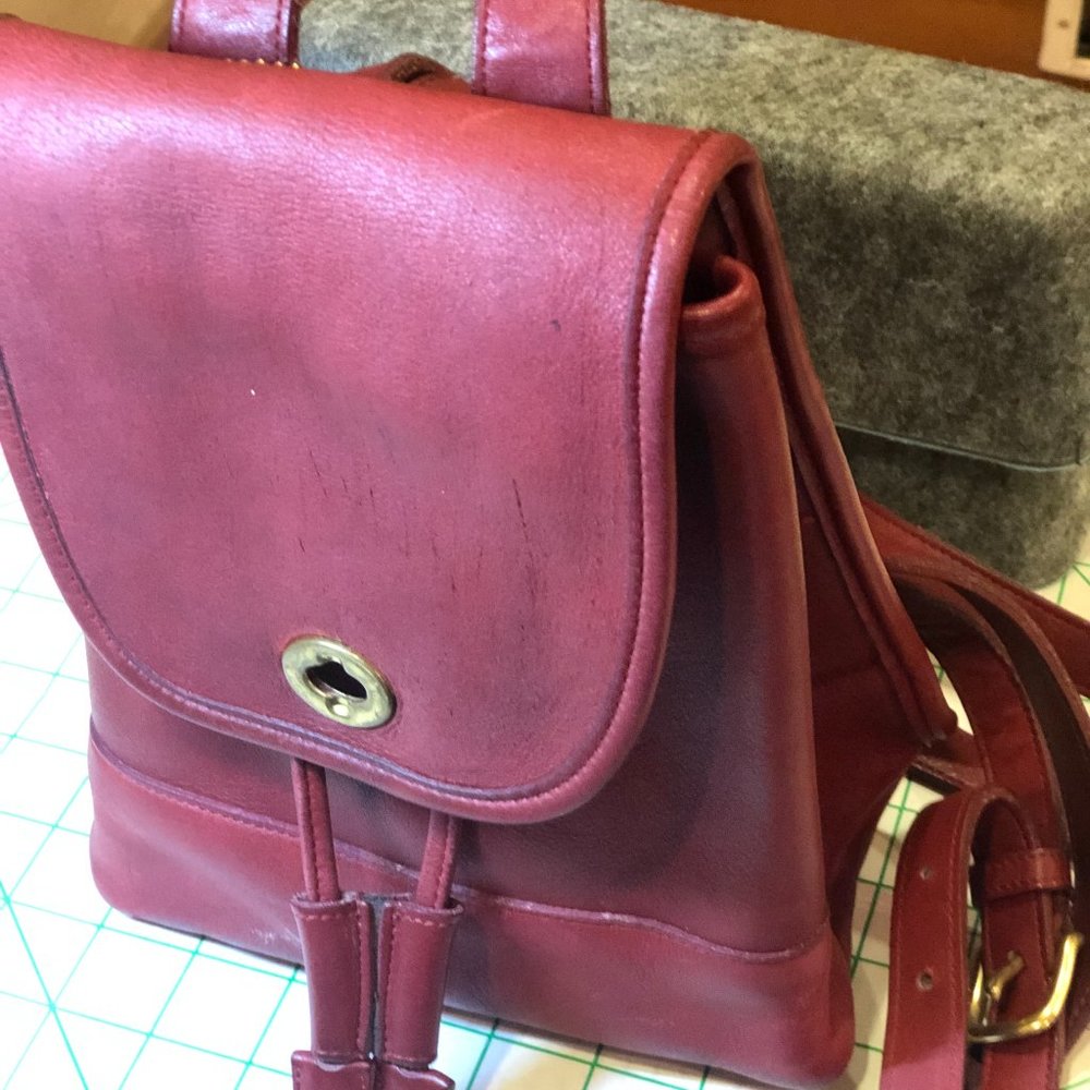 Vintage Coach Leather Backpack
